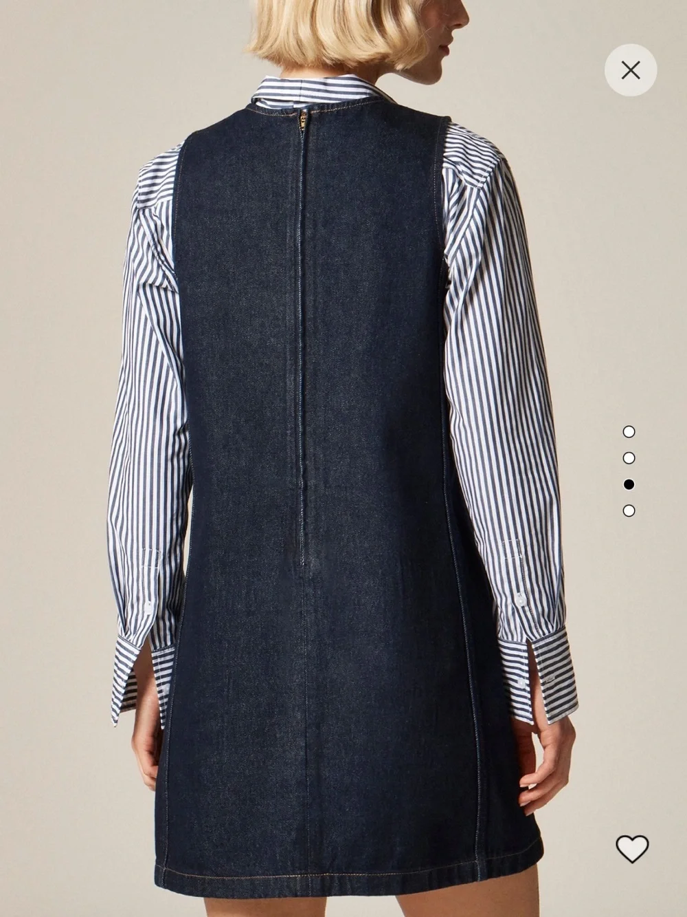 NWOT J. Crew Dark Denim Shift Dress with Patch Pockets